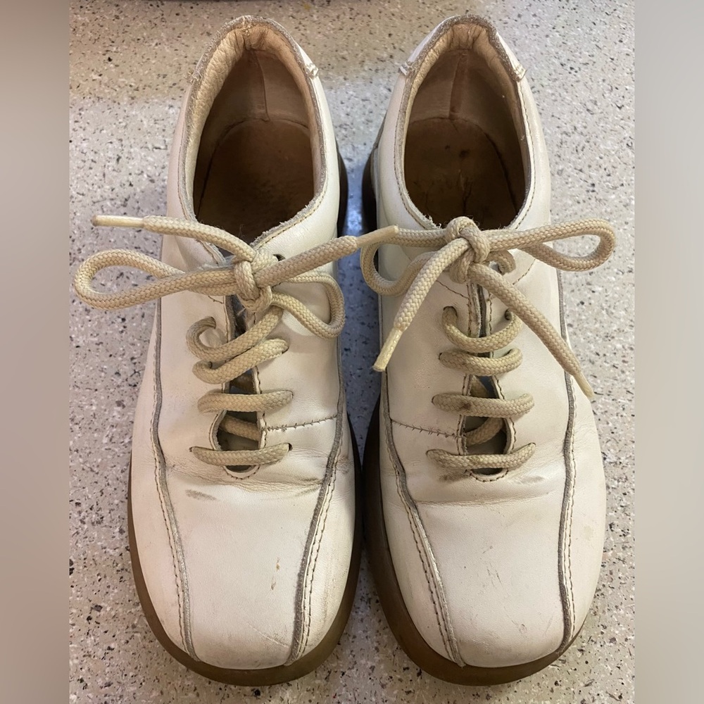 Vintage Y2K Avant Première Genuine White Leather Sneakers from Brussels Belgium
